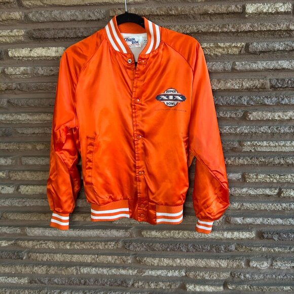 Chalkline Super Bowl XIX 1985 Miami Dolphins Satin Orange Jacket Size 18/20 - Picture 10 of 11